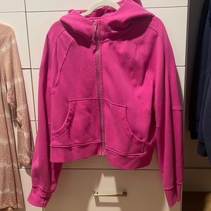 Lululemon scuba oversized full zip hoodie sonic pink